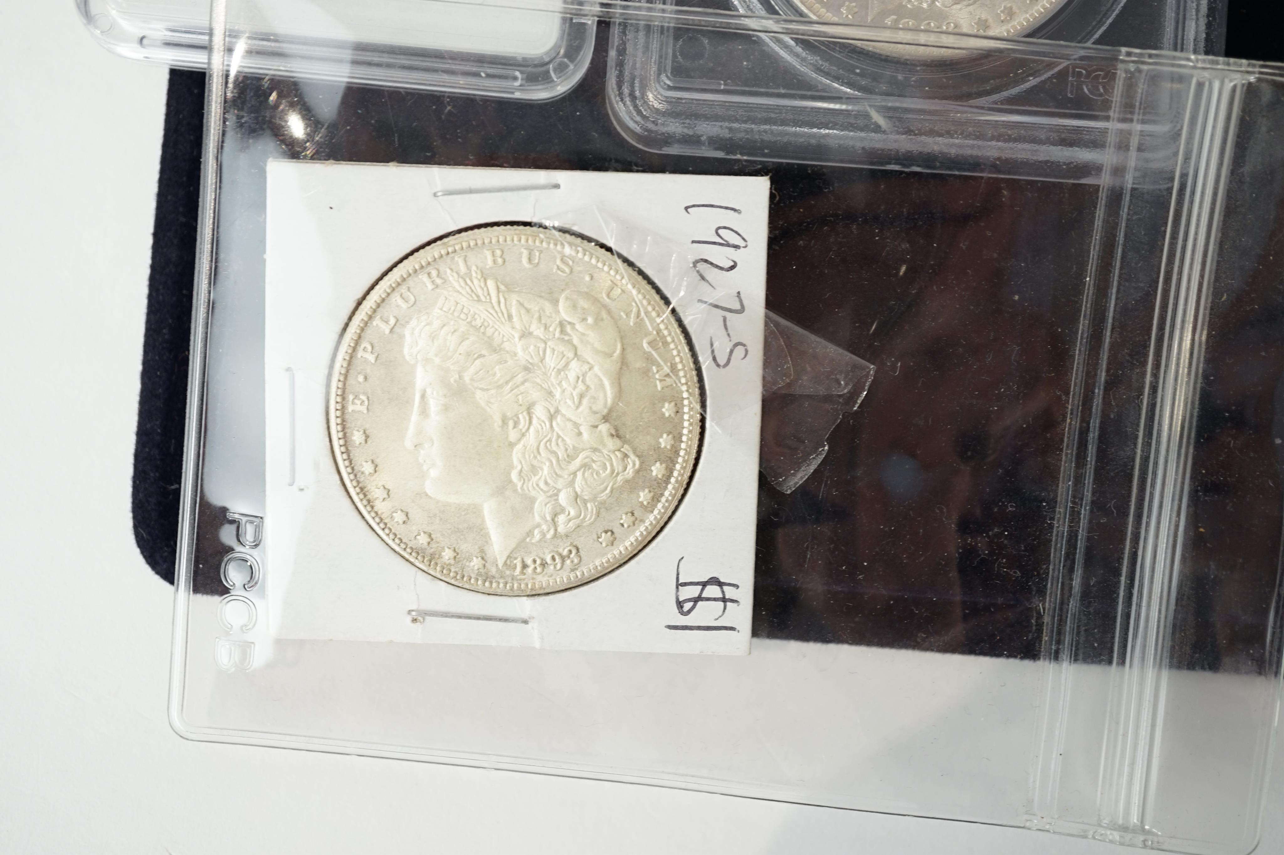 USA silver coins, 15 Morgan dollars; 1879, 1880, 1881, 1883, 1893, 1896, 1897, 1898 x 2, 1900, 1901 x 2, 1921 x 3, good VF to UNC